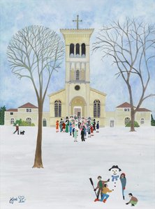 Aziz Raphael Kilisesi, Kingston, 2009 (Kağıt üzerine guaj boya) by Judy Joel