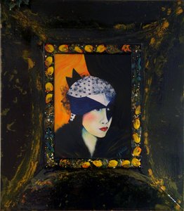 Belle Epoque III -Dame mit Seidenkappe-