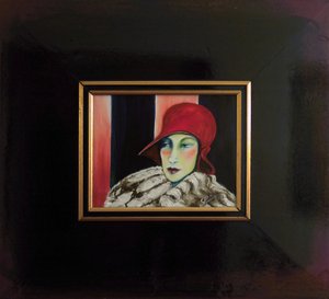 Belle Epoque VII -Dame mit roter Kappe II-