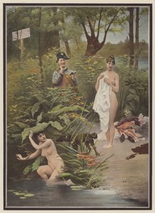 Banyo yaparken yakalanan kadınlar (renkli taş)