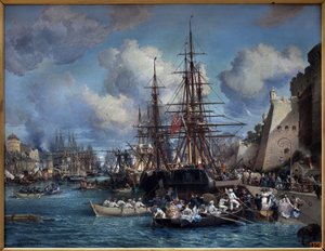 1864 yılında Brest limanı (Fransa). Jules Noel (1815-1881) tarafından yapılan resim. Tuval üzerine yağlıboya