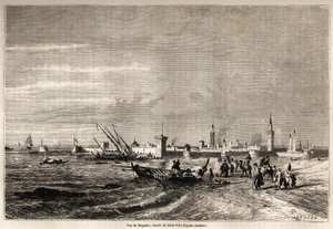Jules Noel (1810-1881) tarafından Bay F. Schickler'ın 1860'ta Fas'a yaptığı yolculuk. “” Le tour du monde, nouveau dergi des voyages” Paris'te gravür