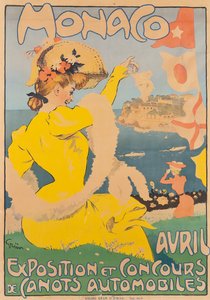 Monako, c. 1908 (renkli litografi)