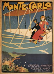 Monte-Carlo Yarışması Havacılık (afiş) by Jules Alexandre Gruen or Grun