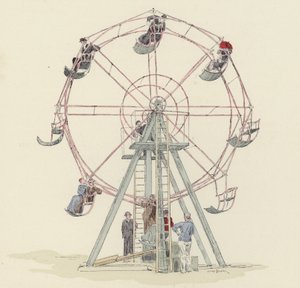 Fuar alanı tekerleği (renkli taş) by Jules Arsene (after) Garnier