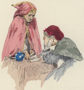 Fuarda falcı (renkli taş)