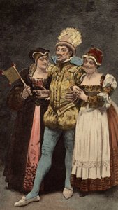 İki kadınlı bir limosin (limuzin). Pantagruel. Jules Garnier tarafından illüstrasyon. "Rabelais et l