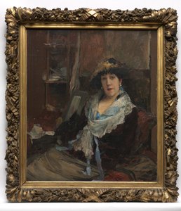 Odéon Tiyatrosu'ndan Marie Samary, c. 1881. by Jules Bastien Lepage