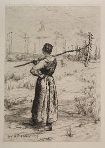 Tarlalardan dönüş, 19. yüzyıl. by Jules Bastien Lepage