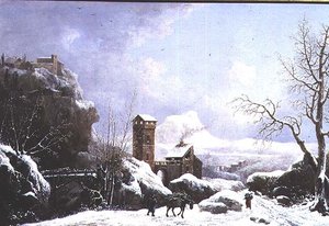 Kış manzarası by Jules Cesar Denis van Loo