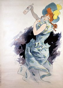 Dubonnet, şişeli kadın için Jules Cheret