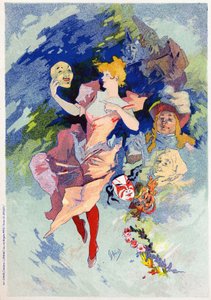 Sanat. Eğlence. Komedi. Alegori Jules Cheret, Fransa, 1890 dolayları (poster) by Jules Cheret