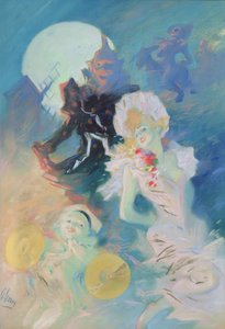 Çılgın Mutluluk (kağıt üzerinde pastel) by Jules Cheret
