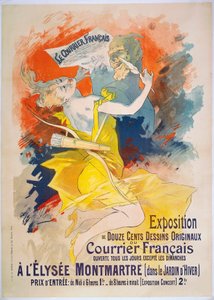 Sergi Le Courrier Francais, 1895 dolayları (afiş) by Jules Cheret