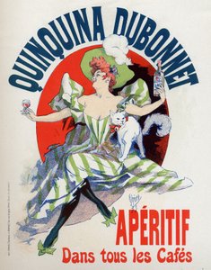 Yiyecek ve içecek. Quinquina Dubonnet aperitifi. Poster, Jules Cheret, Fransa by Jules Cheret