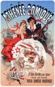 Athenee Comique tiyatrosu, c.1870-1880 (poster) by Jules Cheret