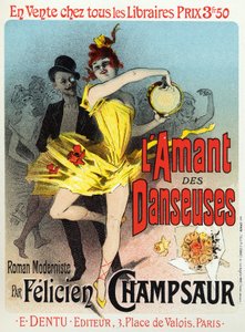 Edebiyat. dansçının sevgilisi by Jules Cheret
