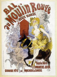 Moulin Rouge balosu için poster, Jules Chéret, 19. yüzyıl sonu by Jules Cheret