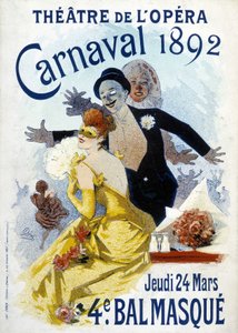Opera tiyatrosunda 1892 karnavalı için Cherret posteri. by Jules Cheret