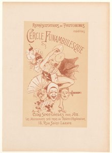 Cercle Funambulesque için reklam kartı Cercle Funambulesque (nesne üzerindeki başlık) by Jules Cheret