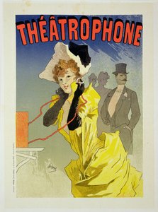 'Theatrophone' reklamını yapan bir afişin reprodüksiyonu, 1890 (bkz. 41410)