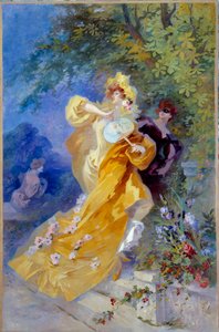 Sarı Domino Tablosu Jules Cheret (1836-1932) 20. yüzyıl Nice, Musee Cheret by Jules Cheret