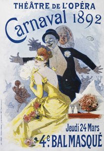 Opera Tiyatrosu: 1892 canarval, 4. top maskesi - Jules Cheret tarafından poster by Jules Cheret