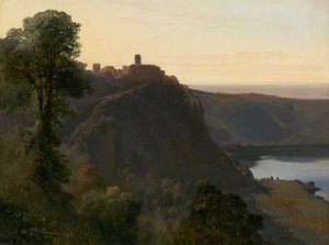 Nemi Gölü manzarası, 1843.