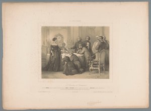 Herodias vasiyetini sunar Vasiyetnamenin açılması (nesne üzerindeki başlık) Eugène Sue
