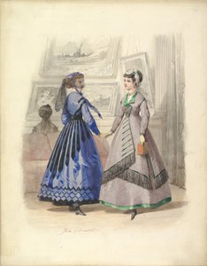 Bir Sanat Galerisinde İki Kadın, 1868. by Jules David
