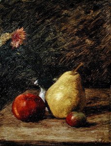 ಪಿಯರ್ ಟರ್ಕಿಯೊಂದಿಗೆ ಇನ್ನೂ ಜೀವನ by Jules Dupré