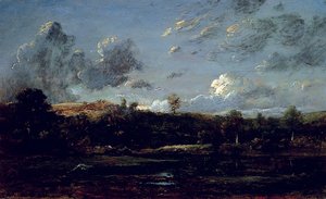 Landes'de, 1841 dolayları (tuval üzerine yağlıboya) by Jules Dupré