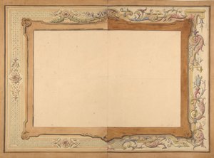 Bir tavan için tasarım, 19. yüzyılın ikinci yarısı. Yaratıcılar: Jules-Edmond-Charles Lachaise, Eugène-Pierre Gourdet. by Jules Edmond Charles Lachaise and Eugène Pierre Gourdet