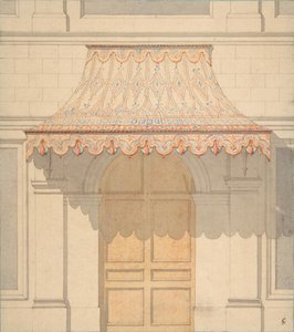 1830-97 Mağribi tarzında bir kapı üzerinde bir tente tasarımı. Yaratıcılar: Jules-Edmond-Charles Lachaise, Eugène-Pierre Gourdet.