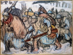 Birinci Dünya Savaşı: “" Gaz maskesi takan askerler "”. Zingg, Jules Emile (1882-1942) by Jules Emile Zingg