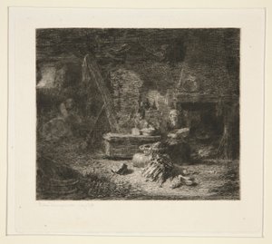 Hollanda Mutfağının İçi by Jules Ferdinand Jacquemart