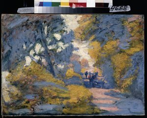 Güneşli yol. Jules-Leon Flandrin tarafından yapılan resim (Jules Leon Flandrin by Jules Flandrin
