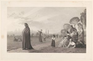 Dante, naar J.L. Gérôme by Jules Gabriel Levasseur