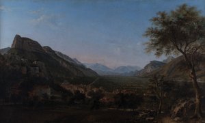 Voreppe ve Isère Vadisi 1853 (Tuval üzerine yağlı boya) by Jules Jean Baptiste Guedy