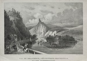 Rolandseck, Nonnenwerth, Drachenfels ve Siebenbirge manzarası by Jules Jean Baptiste de Joly