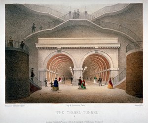 Thames Tüneli girişinin görünümü, Londra, 1854