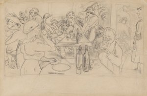 Kafe? Faliyet alani, sahne by Jules Pascin