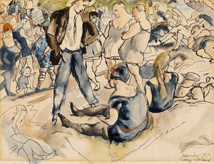 Sahildeki Rakamlar, Coney Adası by Jules Pascin