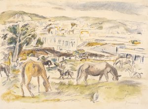 Manzaradaki Atlar by Jules Pascin