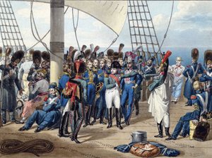 Elba Adasından Dönen Napolyon - Vernet, Jules (1792-1843) - 1815 - Kağıt üzerine suluboya - 26,2x34,7 - Özel Koleksiyon by Jules Vernet