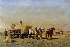 Jules Veyrassat (1828-1893) Tarafından Bir Tablonun Orakçılar Detayı 19. yüzyıl Reims Güzel Sanatlar Müzesi