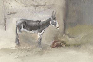 Ahırda eşek by Jules baron Finot