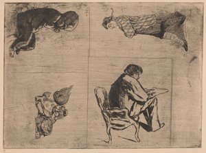 Edmond dessinant (Edmond Drawing, Stenterello ve Diğer Eskizler)