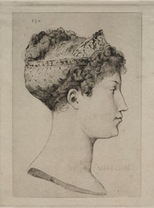 Profildeki Marie Louise, 1860.