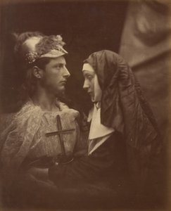Sir Galahad ve Soluk Rahibe, 1874. by Julia Margaret Cameron